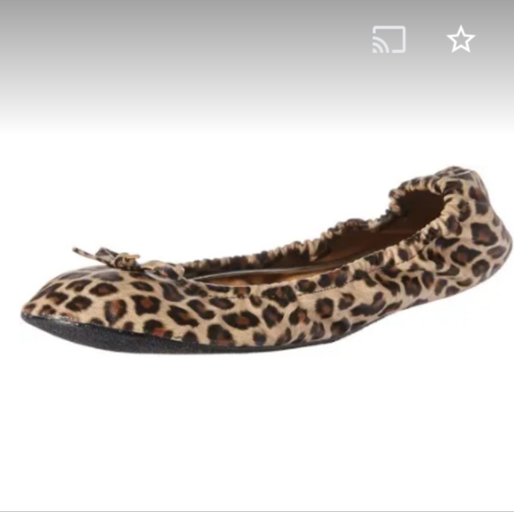 🆕 Sidekicks Heelin' Good Leopard Print Travel Ballet Emergency Flats Slipper